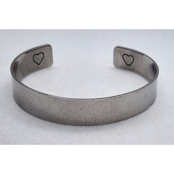 SILVER TONE CUFF BRACELET-For A Special Person As A Gift In Your Life - Picture 3 of 11
